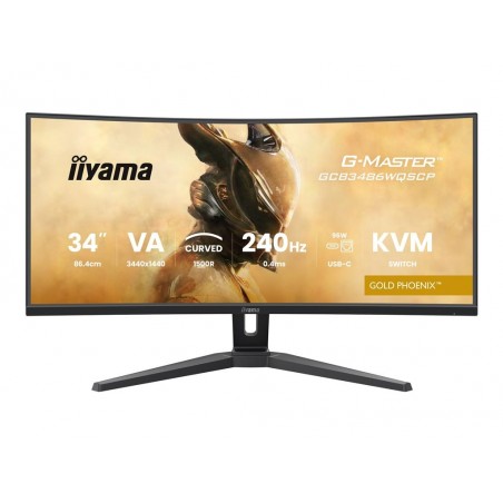 IIYAMA GCB3486WQSCP-B1 34inch VA 3440x1440 500cd/m2 0.4ms 2xHDMI 2xDP USB