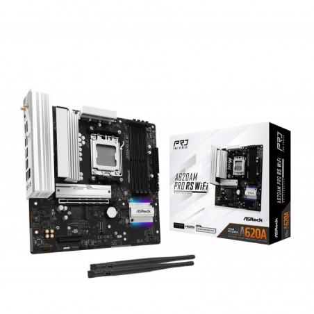 Płyta główna A620AM PRO RS WIFI AM5 4DDR5 HDMI/DP M.2 mATX Płyta główna A620AM PRO RS WIFI AM5 4DDR5 HDMI/DP M.2 mATX