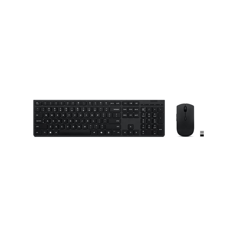 LENOVO Professional Wireless Rechargeable Keyboard and Mouse Combo AI US Euro w/copilot button LENOVO Professional Wireless Rechargeable Keyboard and Mouse Combo AI US Euro w/copilot button