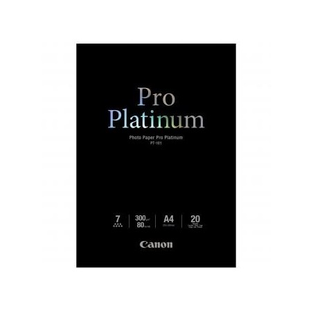Canon Photo Paper Pro Platinu, PT-101 A4, foto papier, połysk, 2768B016, biały, A4, 300 g/m2, 20 szt., atrament