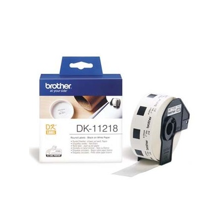 Brother etykiety papierowe 24mm, biała, 1000 szt., DK11218, do drukarek typu QL
