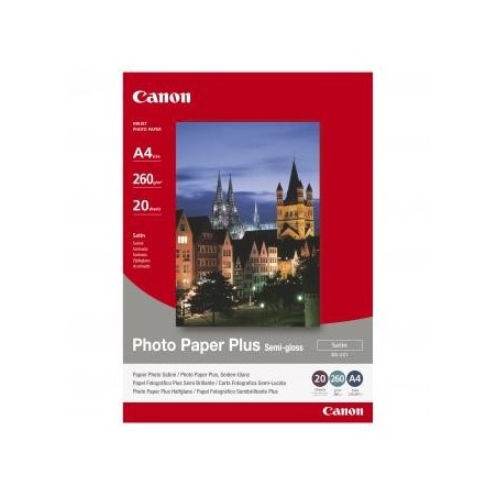 Canon Photo Paper Plus Semi-G, SG-201 A4, foto papier, półpołysk, satynowy typ 1686B021, biały, A4, 260 g/m2, 20 szt., atram Canon Photo Paper Plus Semi-G, SG-201 A4, foto papier, półpołysk, satynowy typ 1686B021, biały, A4, 260 g/m2, 20 szt., atram