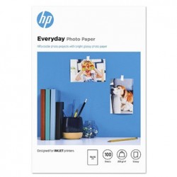 HP Everyday Photo Paper, Glossy, CR757A, foto papier, połysk, biały, 10x15cm, 4x6", 200 g/m2, 100 szt., atrament HP Everyday Photo Paper, Glossy, CR757A, foto papier, połysk, biały, 10x15cm, 4x6", 200 g/m2, 100 szt., atrament