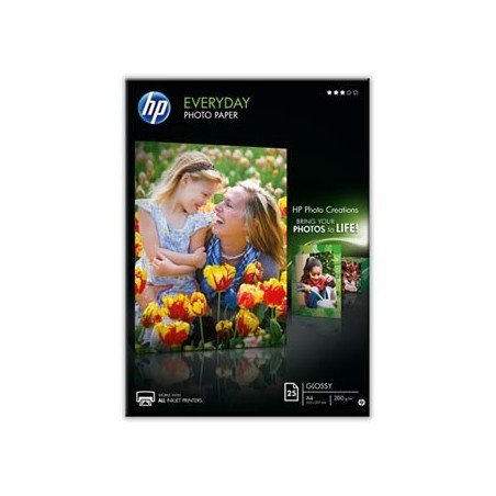 HP Everyday Glossy Photo P, Q5451A, foto papier, połysk, biały, A4, 200 g/m2, 25 szt., atrament HP Everyday Glossy Photo P, Q5451A, foto papier, połysk, biały, A4, 200 g/m2, 25 szt., atrament