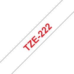 Taśma Brother 9mm Czerwony na Białym