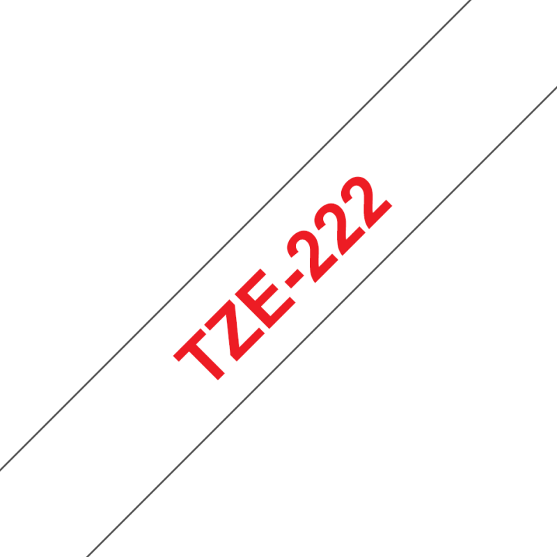 Taśma Brother 9mm Czerwony na Białym