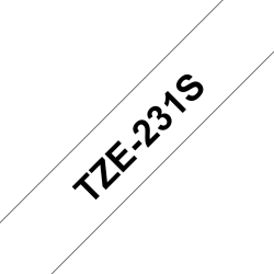 Taśma Brother 12mm Czarny na Białym, 4m