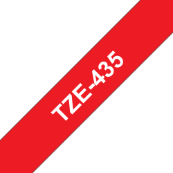 Taśma Brother 12mm Biały na Czerwonym