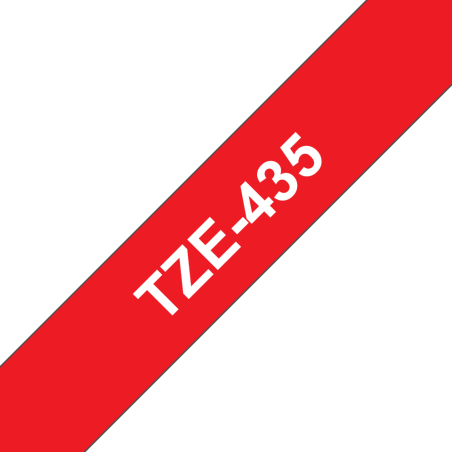 Taśma Brother 12mm Biały na Czerwonym Taśma Brother 12mm Biały na Czerwonym