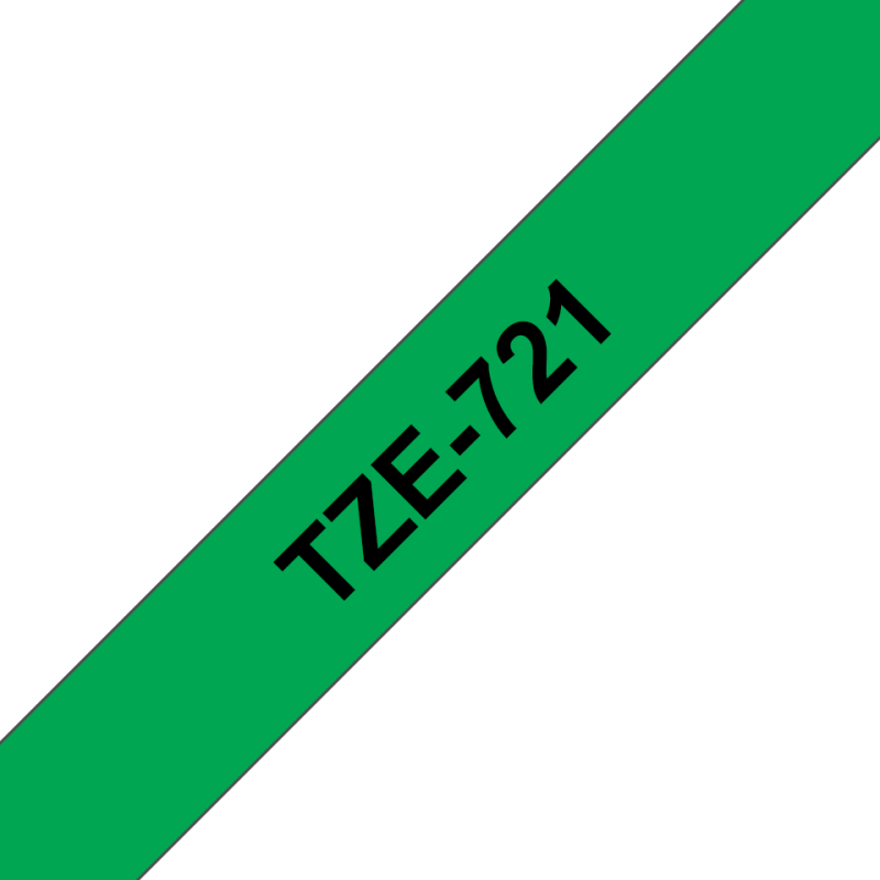 Taśma Brother 9mm Czarny na Zielonym