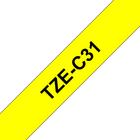 Taśma Brother 12mm Czarny na Fluorescencyjnym Żółtym Taśma Brother 12mm Czarny na Fluorescencyjnym Żółtym