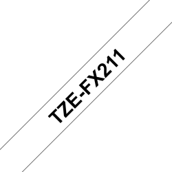 BROTHER TZEFX211 Taśma Brother 6mm BLACK ON WHITE FLEXIBLE ID