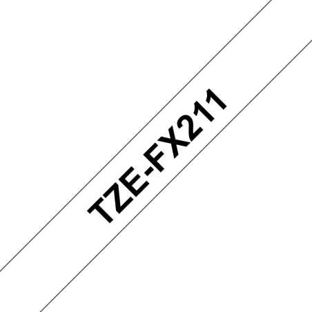 BROTHER TZEFX211 Taśma Brother 6mm BLACK ON WHITE FLEXIBLE ID