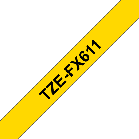 BROTHER TZEFX611 Taśma Brother 6mm BLACK ON YELLOW FLEXIBLE ID BROTHER TZEFX611 Taśma Brother 6mm BLACK ON YELLOW FLEXIBLE ID