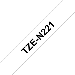 Taśma Brother 9mm Czarny na Białym, nielaminowany