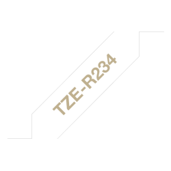 Taśma wstążkowa Brother 12mm Złoty na Białym