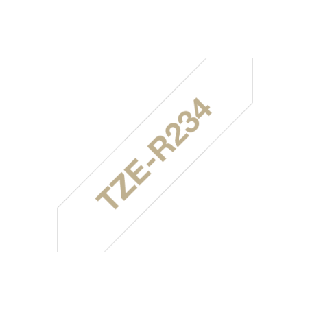 Taśma wstążkowa Brother 12mm Złoty na Białym