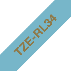 Taśma wstążkowa Brother 12mm Złoty na Niebieskim