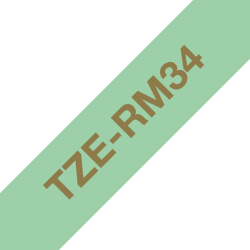 Taśma wstążkowa Brother 12mm Złoty na Miętowym