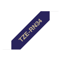 Taśma wstążkowa Brother 12mm Złoty na Granatowym
