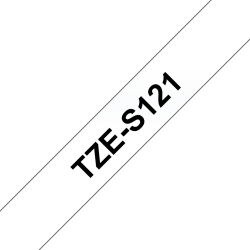 Taśma Brother 9mm Czarny na Przezroczystym, mocny klej
