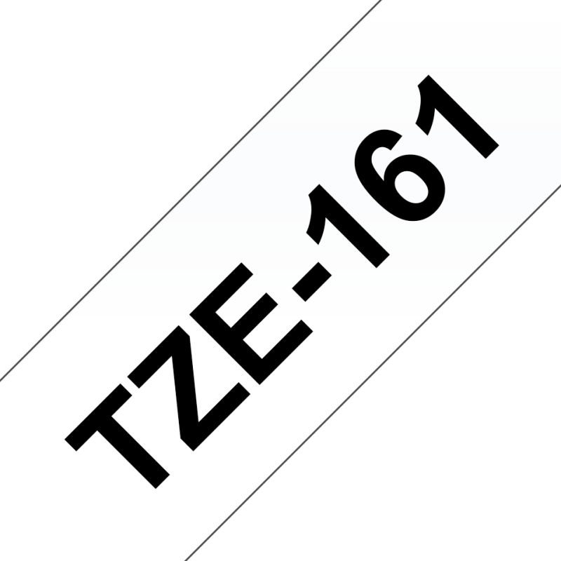Taśma Brother 36mm Czarny na Przezroczystym