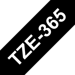Taśma Brother 36mm Biały na Czarnym