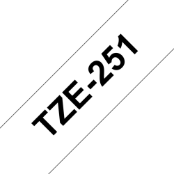 Taśma Brother 24mm Czarny na białym