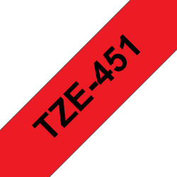 Taśma Brother 24mm Czarny na Czerwonym
