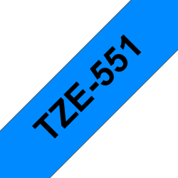 Taśma Brother 24mm Czarny na Niebieskim