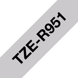 Taśma Brother 24mm Czarny na Szarym