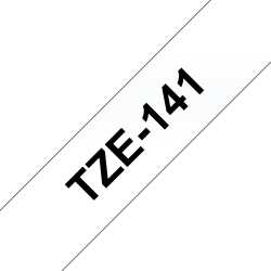 Taśma Brother 18mm Czarny na Przezroczystym