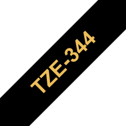 Taśma Brother 18mm Złoty na Czarnym