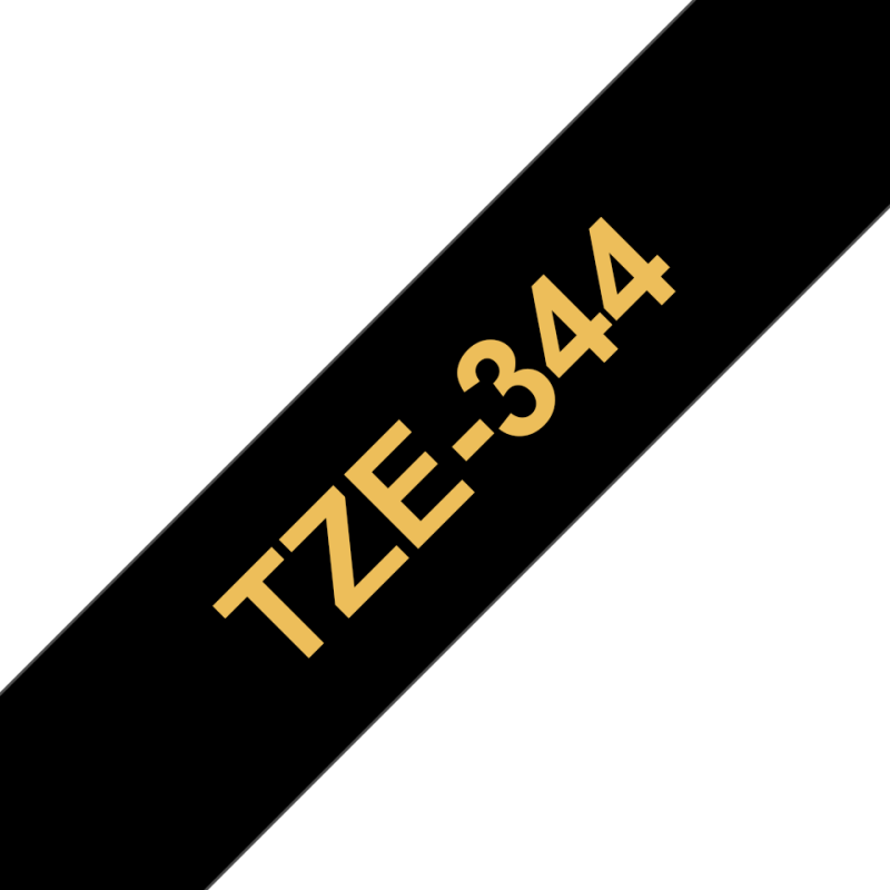 Taśma Brother 18mm Złoty na Czarnym