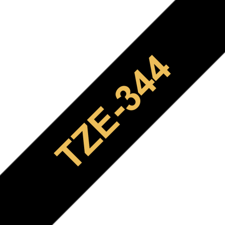 Taśma Brother 18mm Złoty na Czarnym Taśma Brother 18mm Złoty na Czarnym