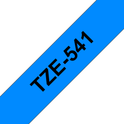 Taśma Brother 18mm Czarny na Niebieskim