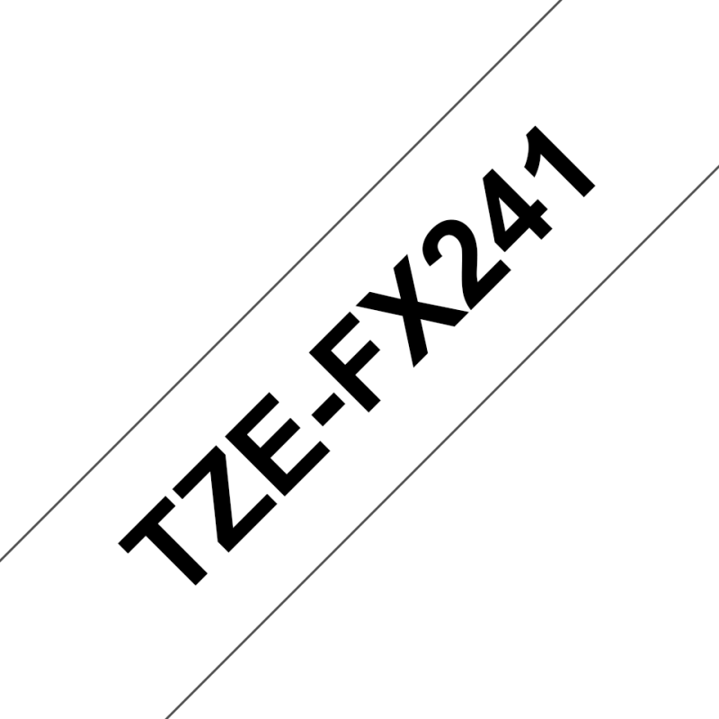 Taśma identyfikacyjna Brother 18mm Czarny na Białym