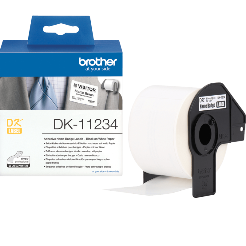 Brother etykiety papierowe 60mm x 86mm, biała, 260 szt., DK11234, do drukarek typu QL Brother etykiety papierowe 60mm x 86mm, biała, 260 szt., DK11234, do drukarek typu QL