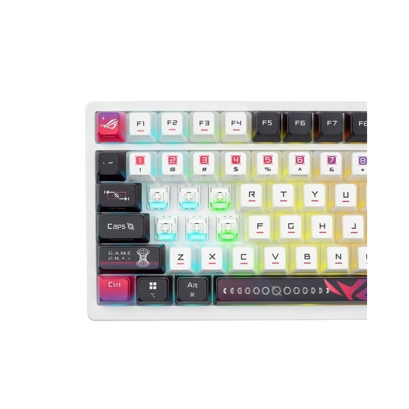 Klawiatura ROG Azoth X M704 BT/RF/USB-C/Aura/Czarno-Biała Klawiatura ROG Azoth X M704 BT/RF/USB-C/Aura/Czarno-Biała