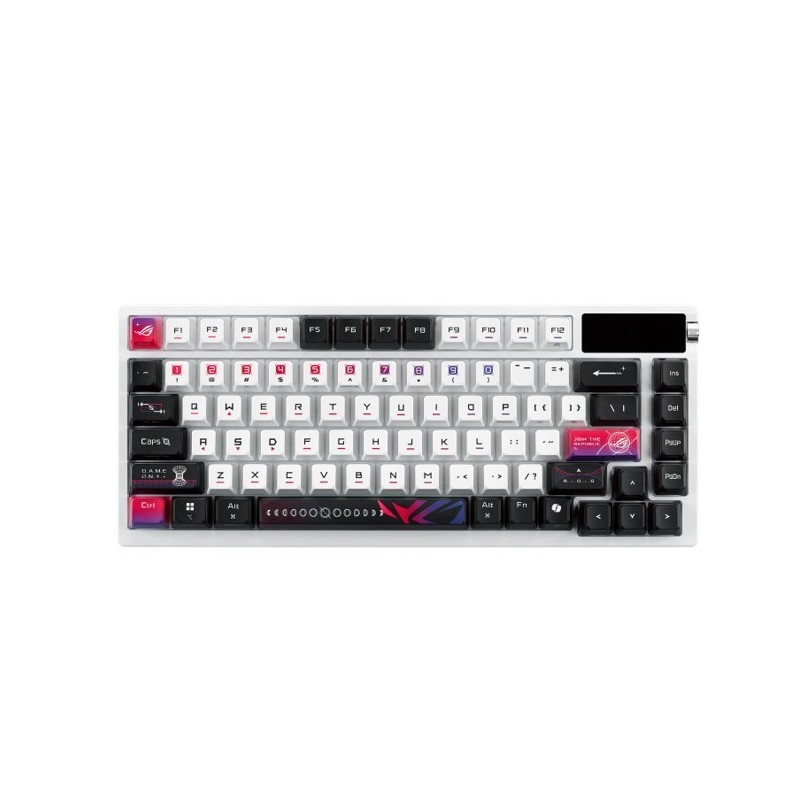 Klawiatura ROG Azoth X M704 BT/RF/USB-C/Aura/Czarno-Biała Klawiatura ROG Azoth X M704 BT/RF/USB-C/Aura/Czarno-Biała