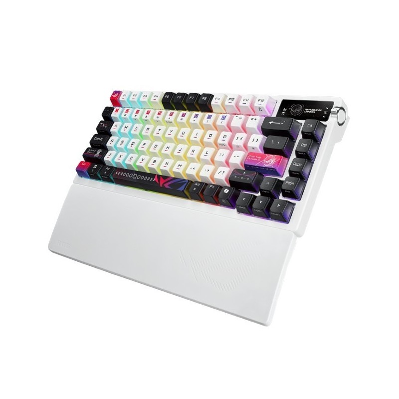Klawiatura ROG Azoth X M704 BT/RF/USB-C/Aura/Czarno-Biała Klawiatura ROG Azoth X M704 BT/RF/USB-C/Aura/Czarno-Biała