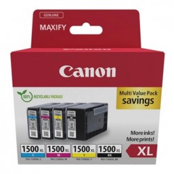 Canon oryginalny ink / tusz PGI-1500XL BK/C/M/Y MULTI, 9182B010, CMYK, 780s Canon oryginalny ink / tusz PGI-1500XL BK/C/M/Y MULTI, 9182B010, CMYK, 780s