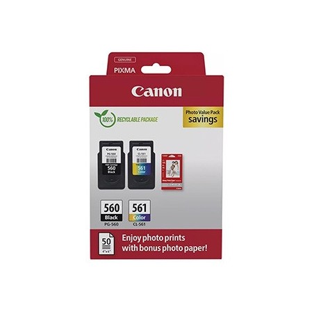 Canon oryginalny ink / tusz PG-560/CL-561/GP-501, 3713C008, black/color, Multi-pack - Canon oryginalny ink / tusz PG-560/CL-561/GP-501, 3713C008, black/color, Multi-pack -