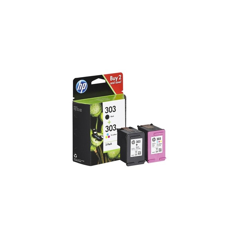 HP oryginalny zestaw tuszy 3YM92AE, HP 303, CMYK, 165CMY-200Ks HP oryginalny zestaw tuszy 3YM92AE, HP 303, CMYK, 165CMY-200Ks