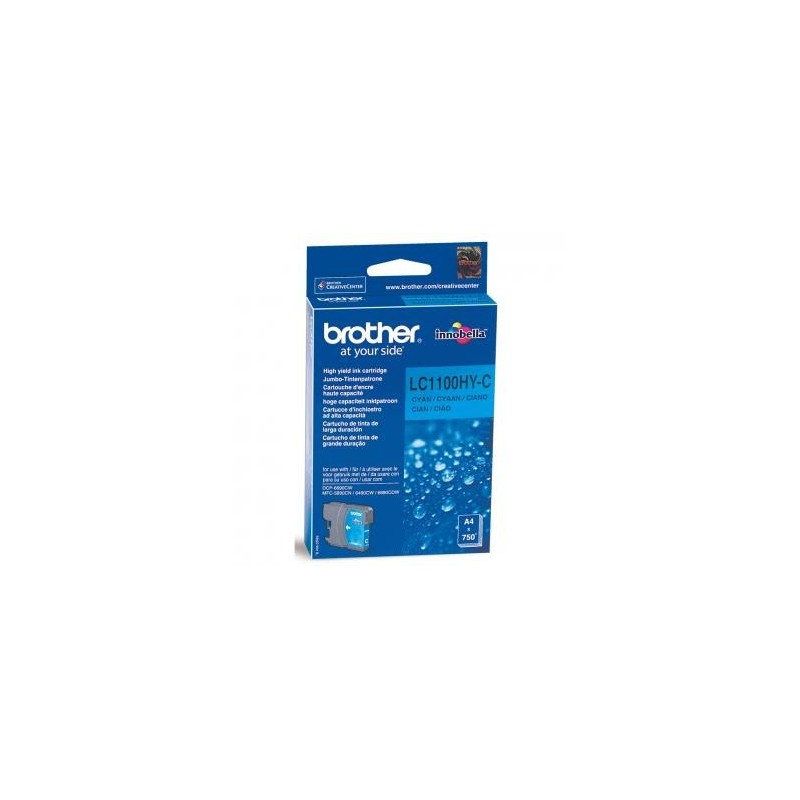 Brother oryginalny ink / tusz LC-1100HYC, cyan, 750s, high capacity