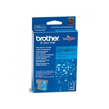 Brother oryginalny ink / tusz LC-1100HYC, cyan, 750s, high capacity Brother oryginalny ink / tusz LC-1100HYC, cyan, 750s, high capacity