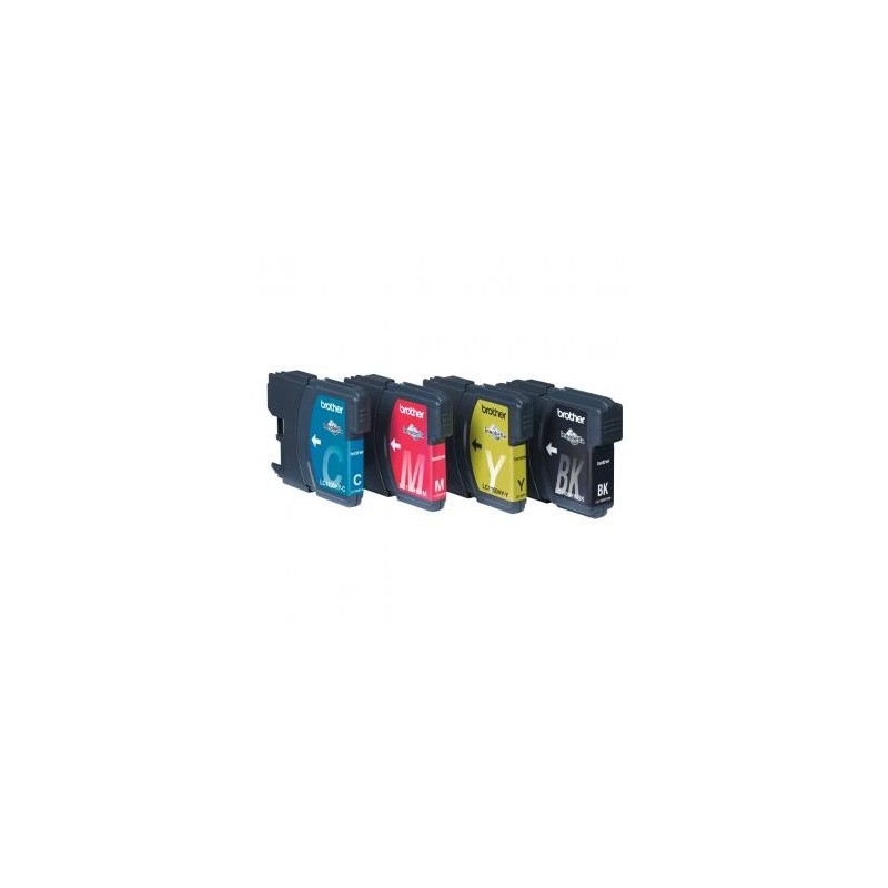 Brother oryginalny ink / tusz LC-1100HYVALBP, CMYK, 900/3x750s, high capacity, wygodne opakowanie
