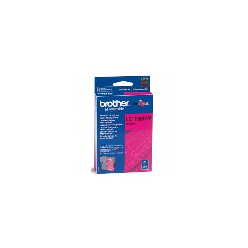 Brother oryginalny ink / tusz LC-1100HYM, magenta, 750s, high capacity