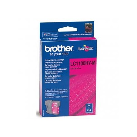 Brother oryginalny ink / tusz LC-1100HYM, magenta, 750s, high capacity Brother oryginalny ink / tusz LC-1100HYM, magenta, 750s, high capacity