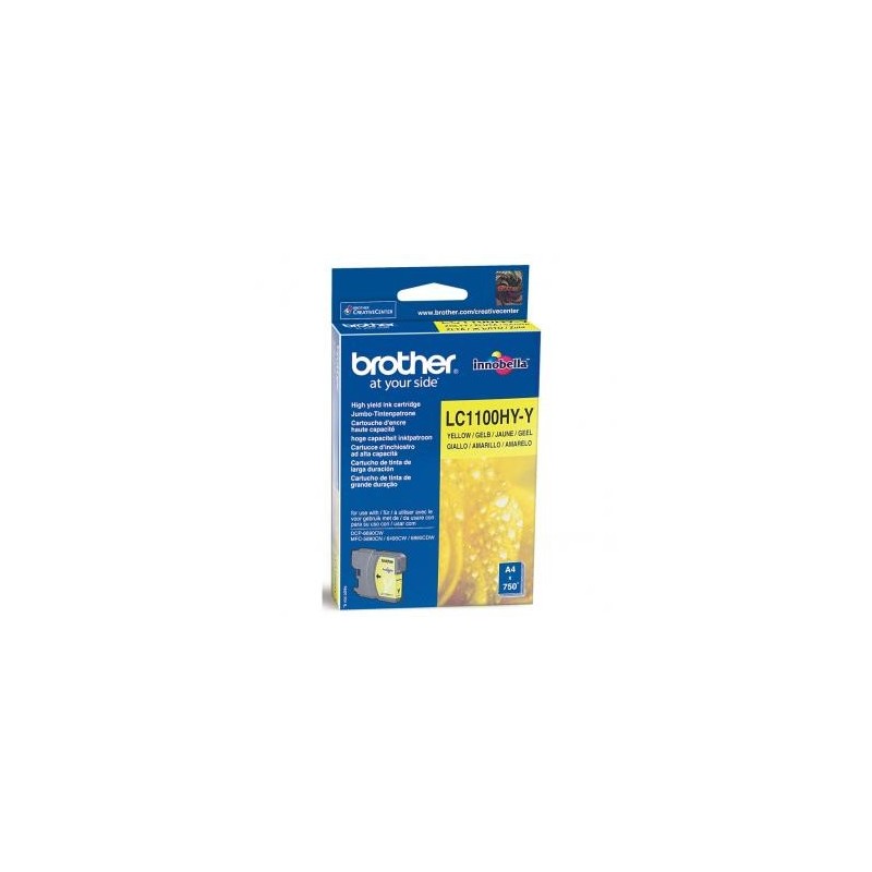Brother oryginalny ink / tusz LC-1100HYY, yellow, 750s, high capacity